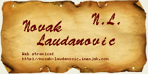 Novak Laudanović vizit kartica